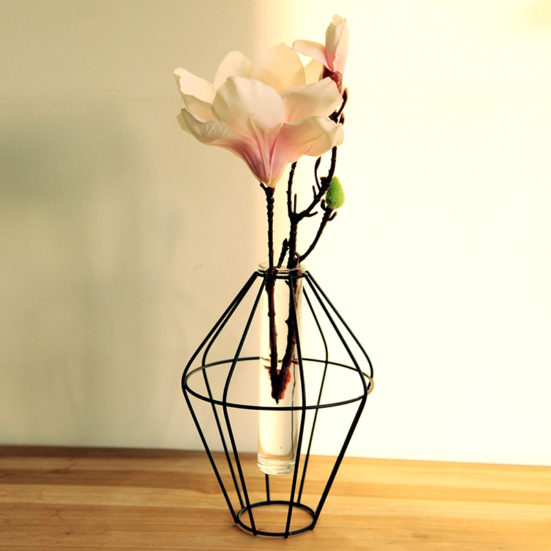 Steel Planter Pot with Glass for Home Deco and Decoration