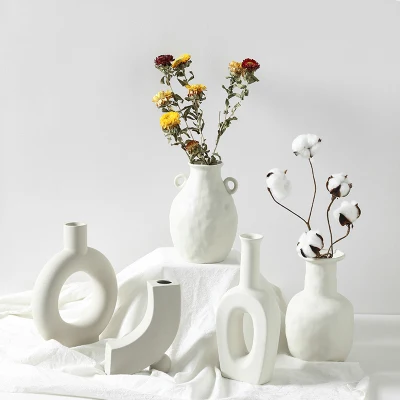 ホーム 高級磁器/ガラス/セラミック/樹脂/セラミックの不規則な形の花瓶
