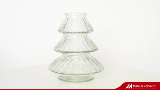 結婚式やオフィス用の卸売広口装飾透明ガラス花瓶