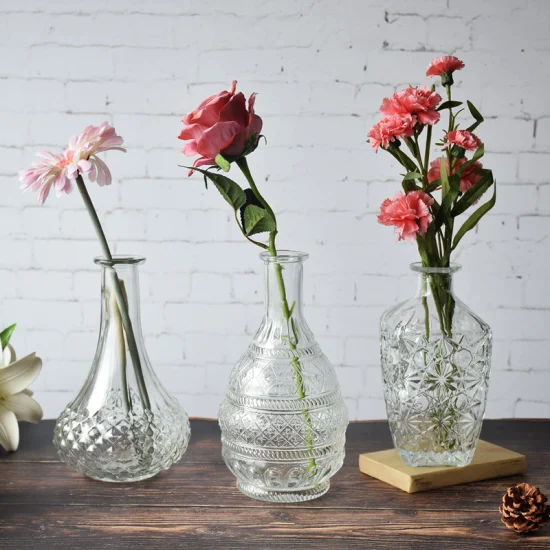 人気のモダンなガラス花瓶、装飾ガラス花瓶、オフィステーブル花瓶