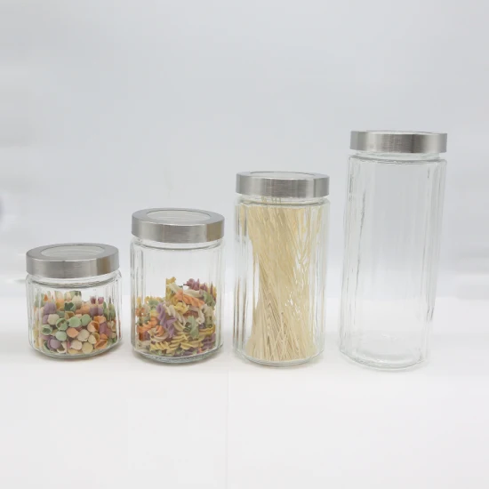 モダンなスタイルのガラス食品容器